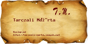 Tarczali Márta névjegykártya