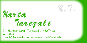 marta tarczali business card